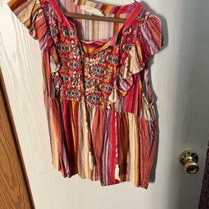 Savanna Jane Multicolor Striped Blouse